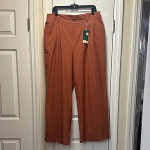 Rust Orange Wide-Leg Pants